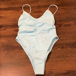 Blue one piece swim